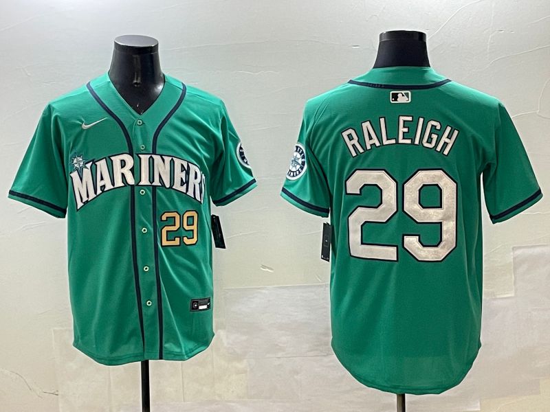 Men Seattle Mariners 29 Raleigh Green Game 2025 Nike MLB Jersey style 3